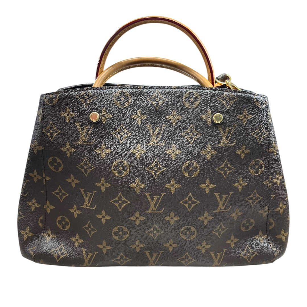 LOUIS VUITTON Monogram Montaigne MM Handbag Brown Gold Hardware | Authentic Pre-Owned Luxury