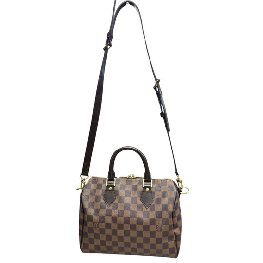 LOUIS VUITTON Damier Ebene Speedy 30 Handbag Brown Gold Hardware | Authentic Pre-Owned Luxury