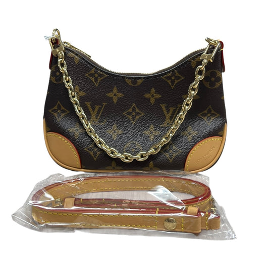 LOUIS VUITTON Monogram Croissant MM Shoulder Bag Brown Gold Hardware | Authentic Pre-Owned Luxury