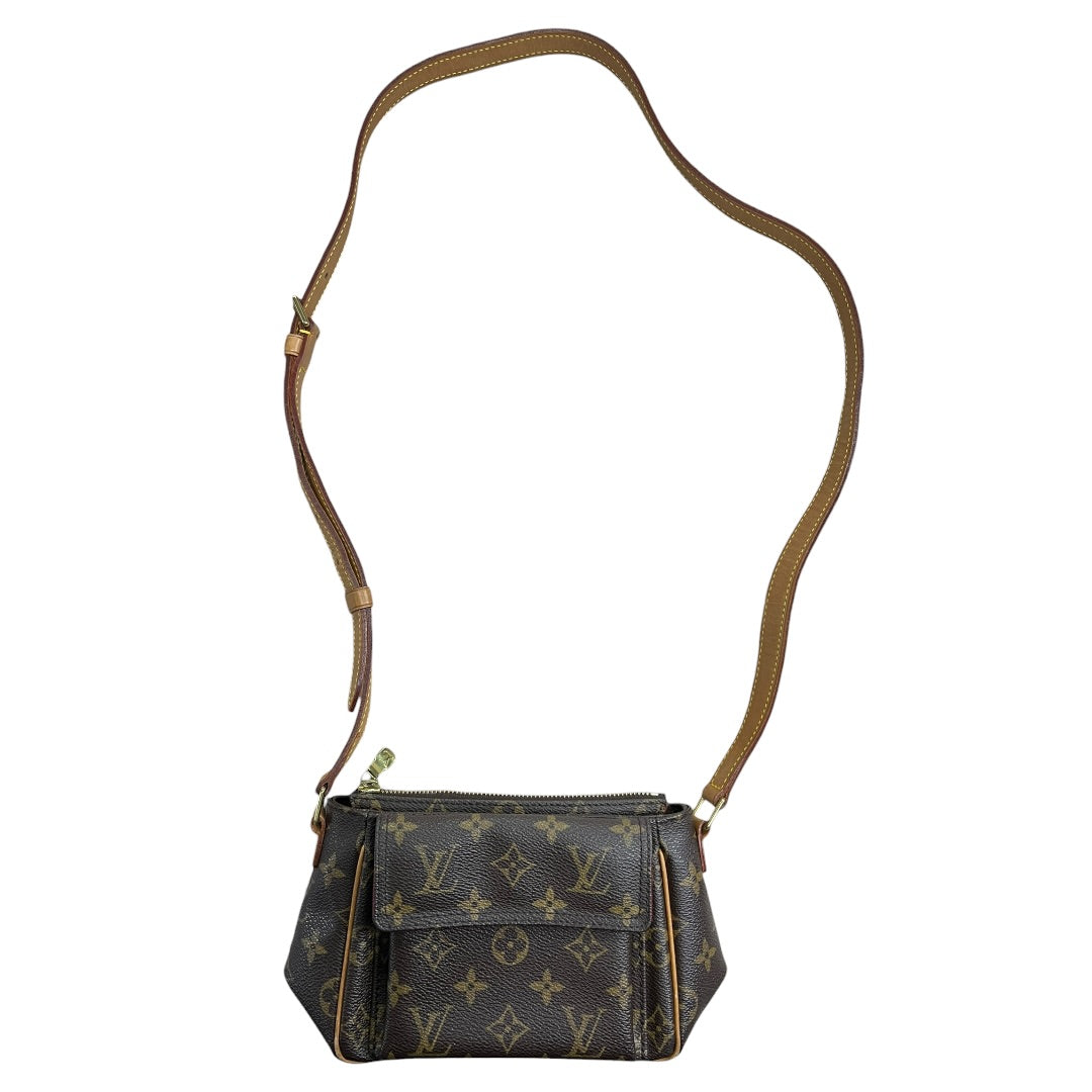 LOUIS VUITTON Monogram Viva Cite MM Crossbody Bag Brown Gold Hardware | Authentic Pre-Owned Luxury