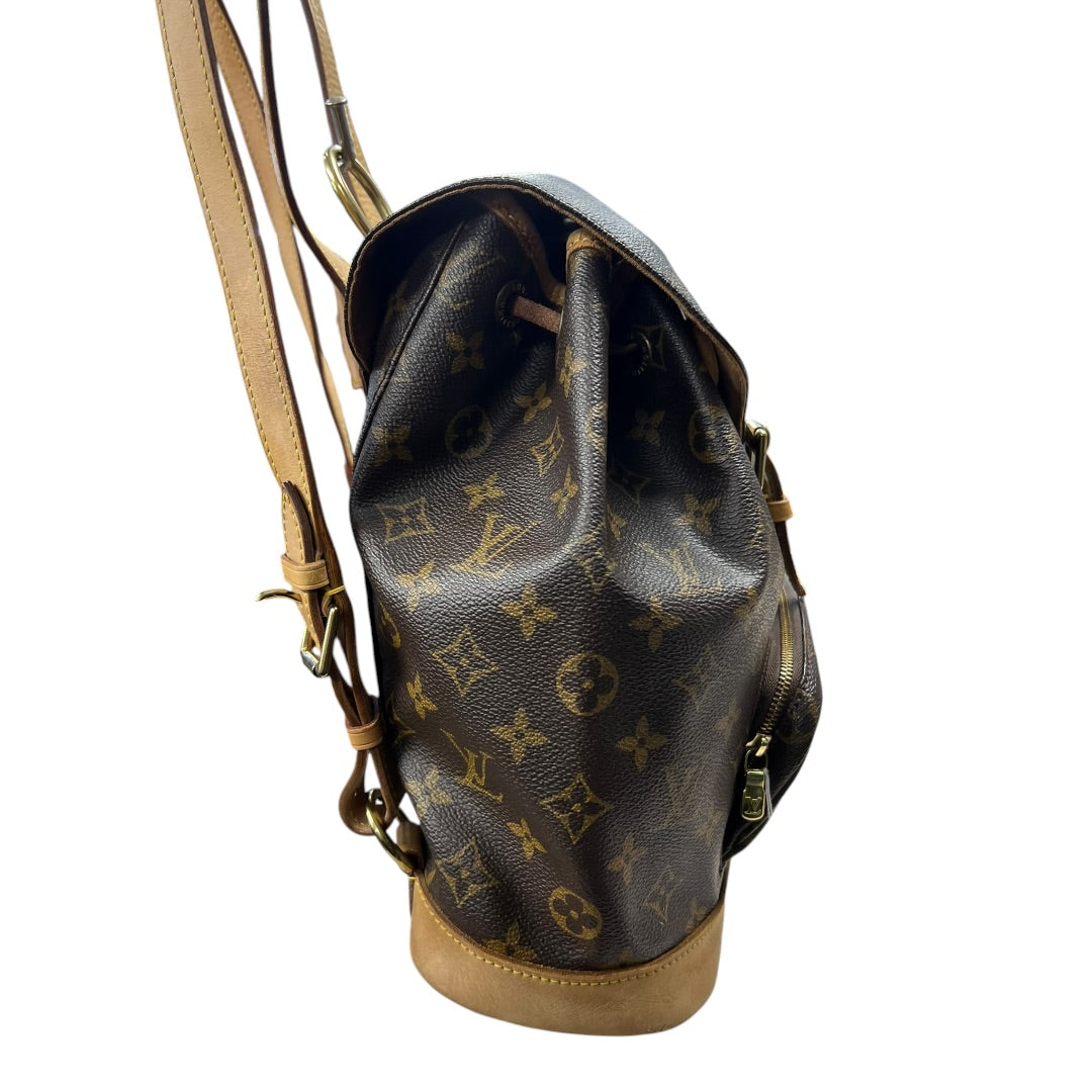 LOUIS VUITTON Monogram Montsouris MM Backpack Brown Gold Hardware | Authentic Pre-Owned Luxury