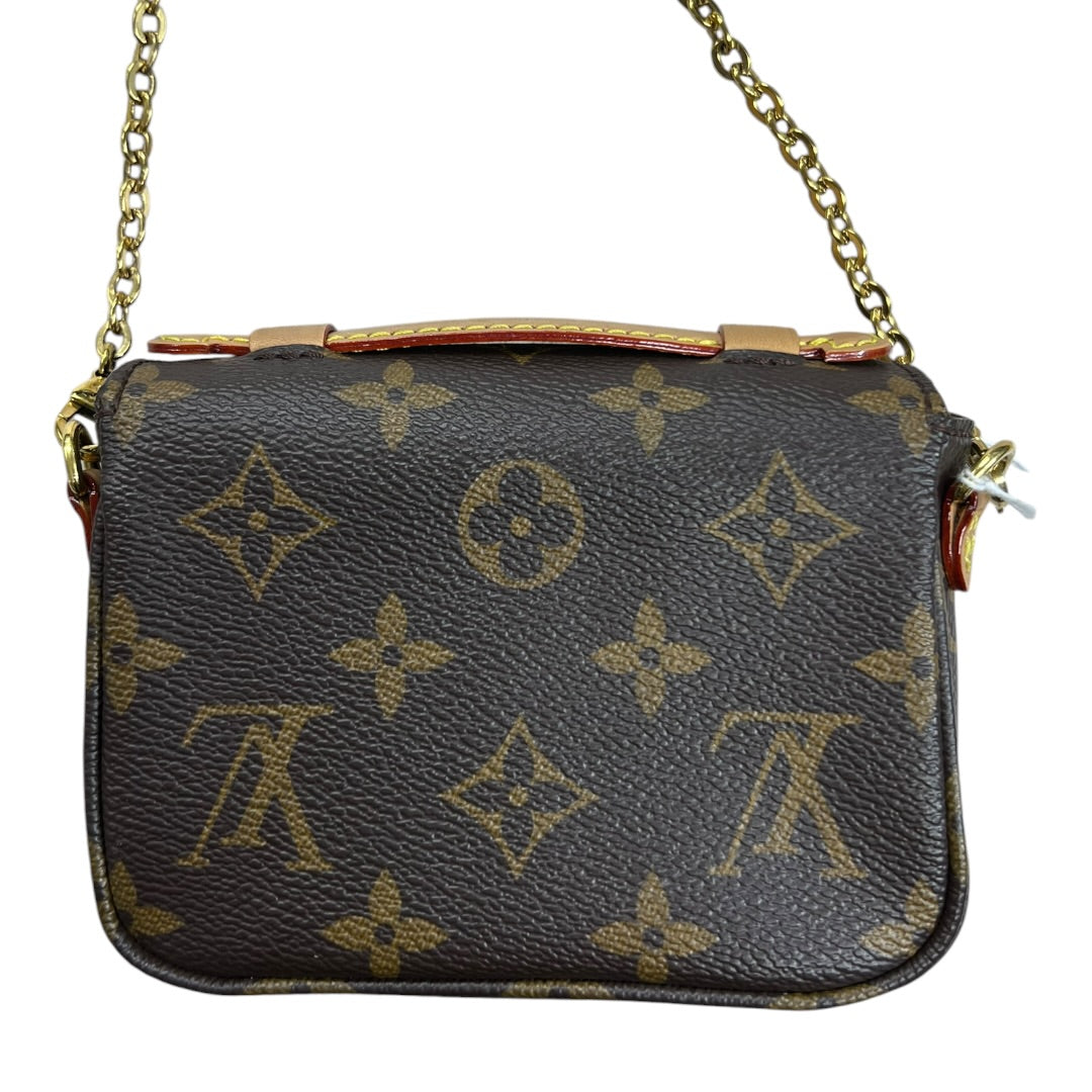 LOUIS VUITTON Monogram Pochette Metis Crossbody Bag Brown Gold Hardware | Authentic Pre-Owned Luxury