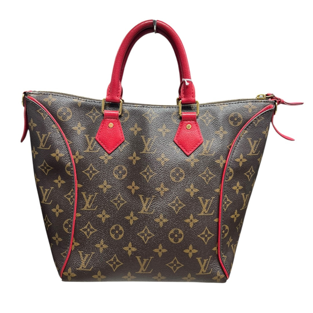 LOUIS VUITTON Monogram Sac Plat Tote Bag Brown/Red Gold Hardware | Authentic Pre-Owned Luxury