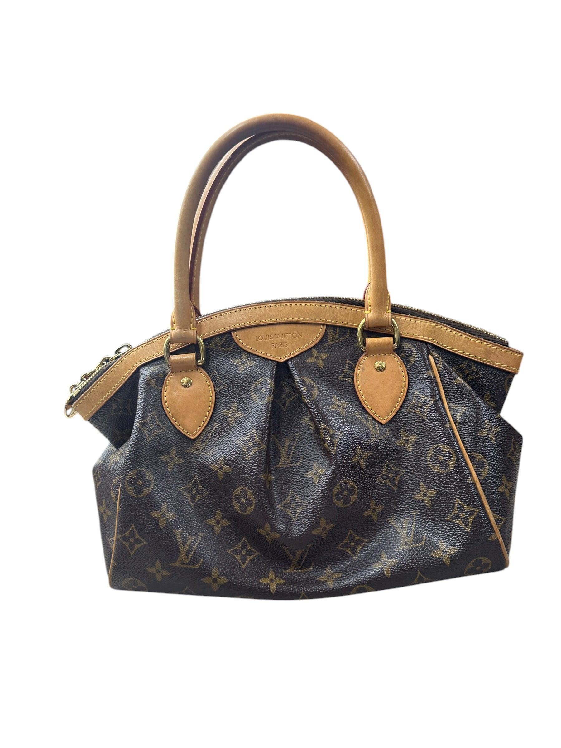 LOUIS VUITTON Monogram Tivoli PM Handbag Brown Gold Hardware | Authentic Pre-Owned Luxury
