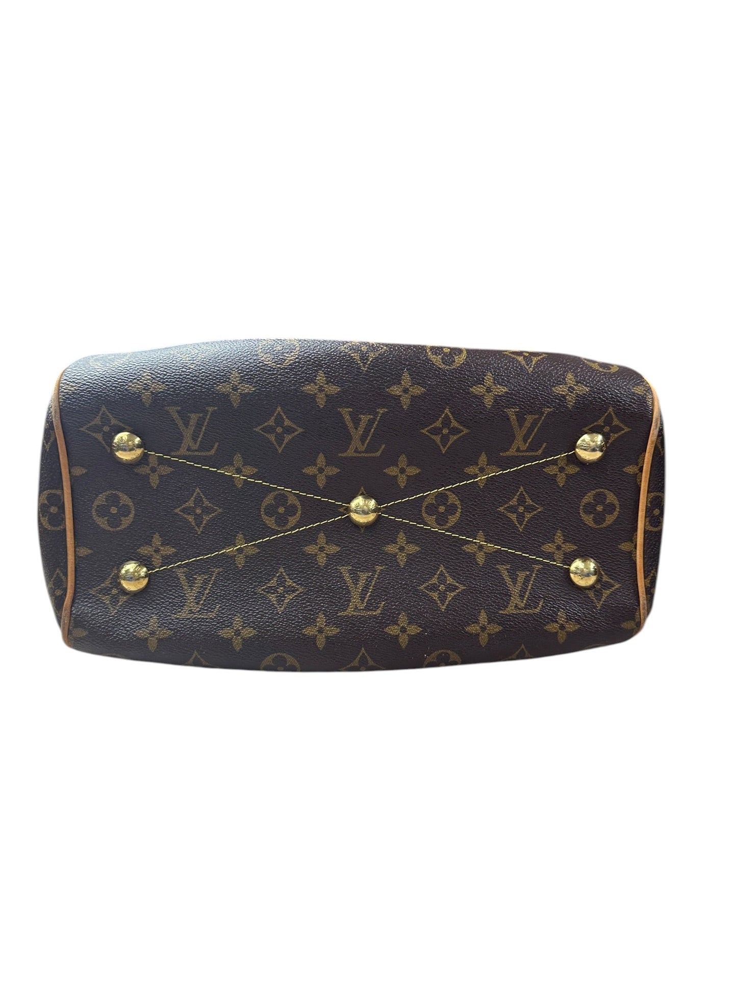 LOUIS VUITTON Monogram Tivoli PM Handbag Brown Gold Hardware | Authentic Pre-Owned Luxury