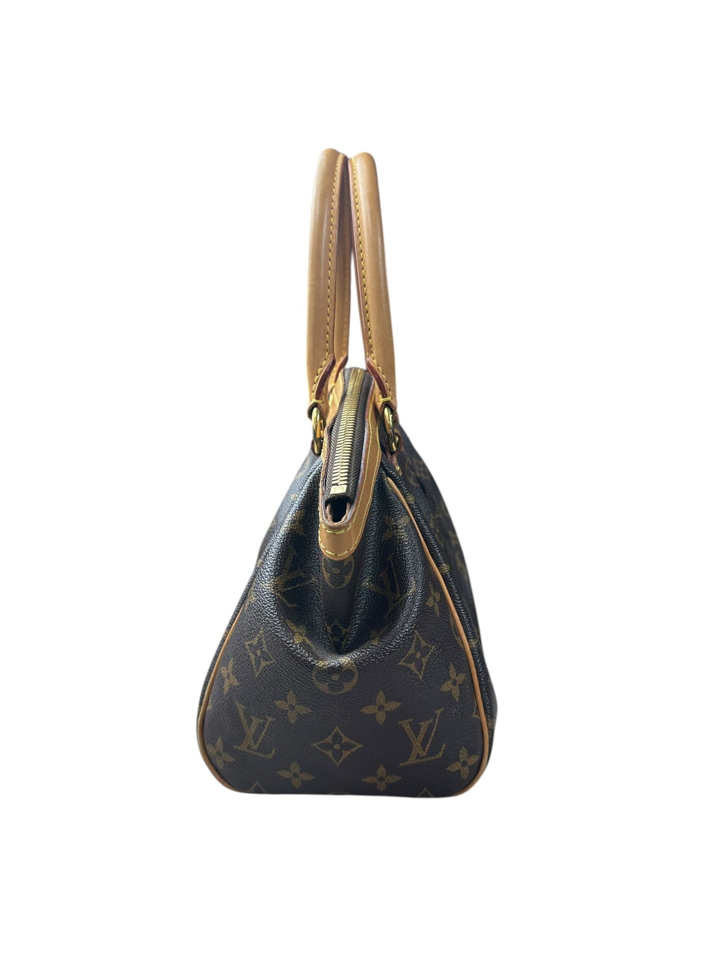 LOUIS VUITTON Monogram Tivoli PM Handbag Brown Gold Hardware | Authentic Pre-Owned Luxury