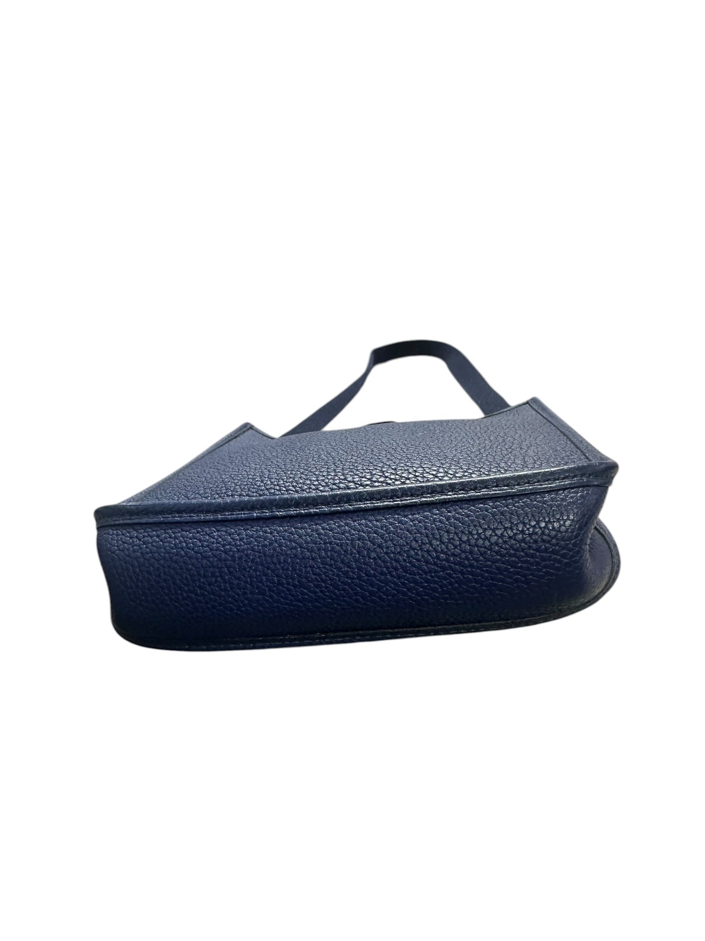 HERMES Togo Evelyne TPM Crossbody Bag Bleu Saphir Silver Hardware | Authentic Pre-Owned Luxury