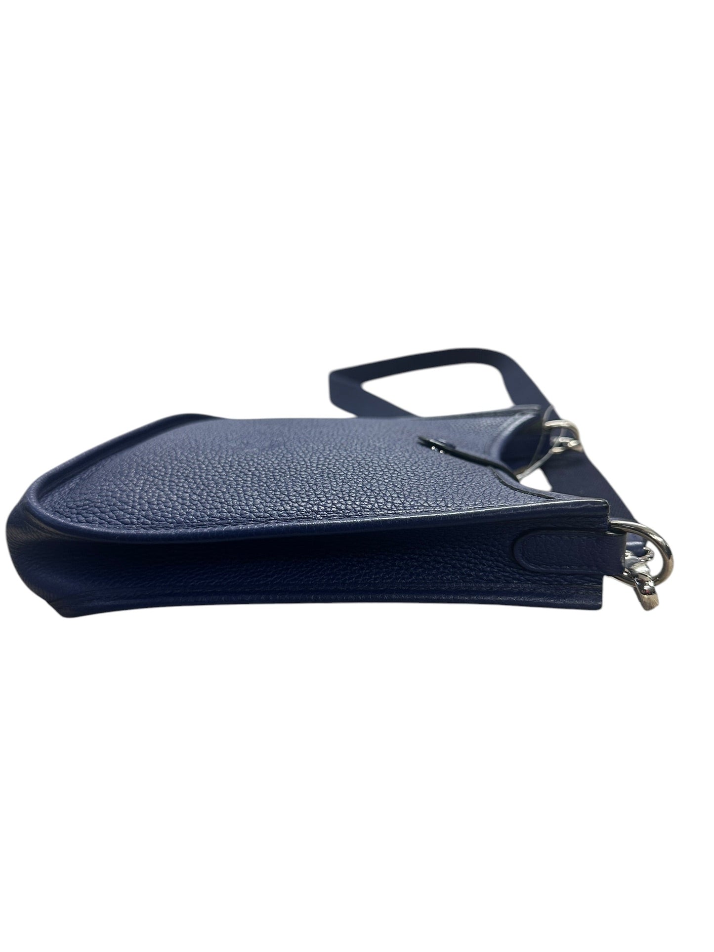 HERMES Togo Evelyne TPM Crossbody Bag Bleu Saphir Silver Hardware | Authentic Pre-Owned Luxury