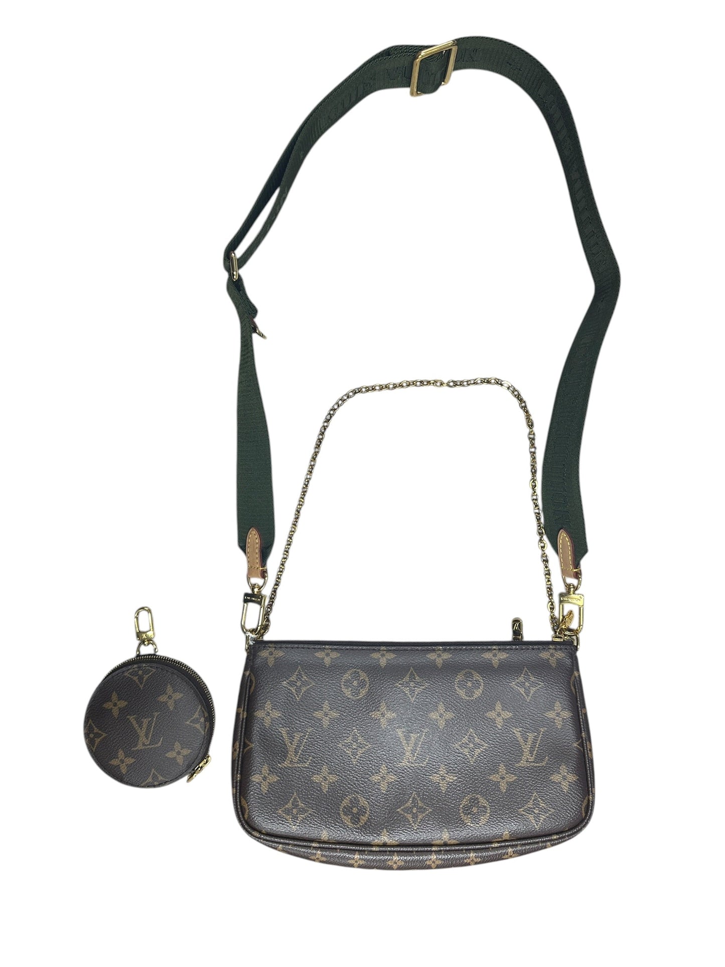LOUIS VUITTON Monogram Multi Pochette Accessoires Crossbody Bag Brown Khaki Gold Hardware | Authentic Pre-Owned Luxury