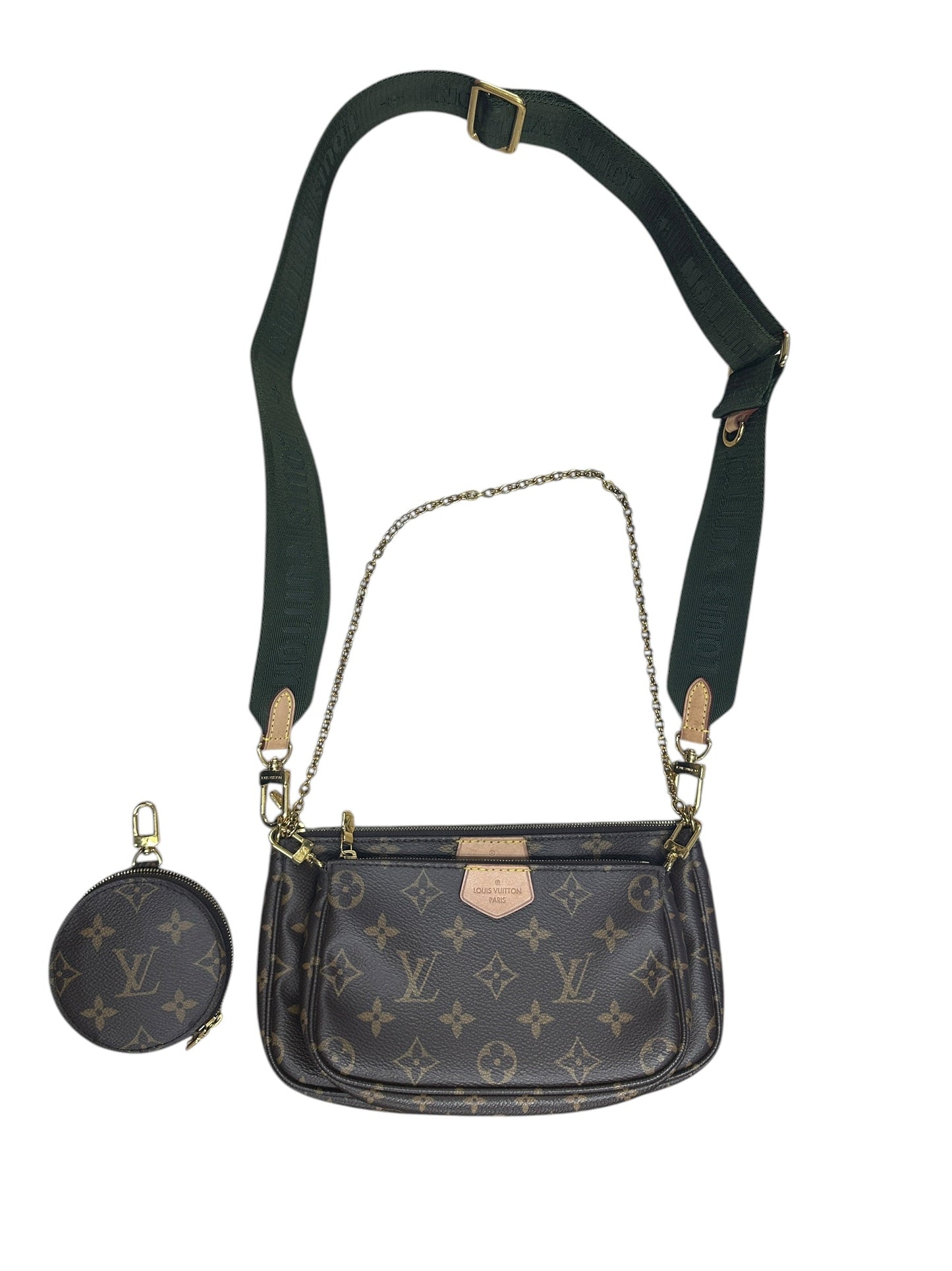 LOUIS VUITTON Monogram Multi Pochette Accessoires Crossbody Bag Brown Khaki Gold Hardware | Authentic Pre-Owned Luxury