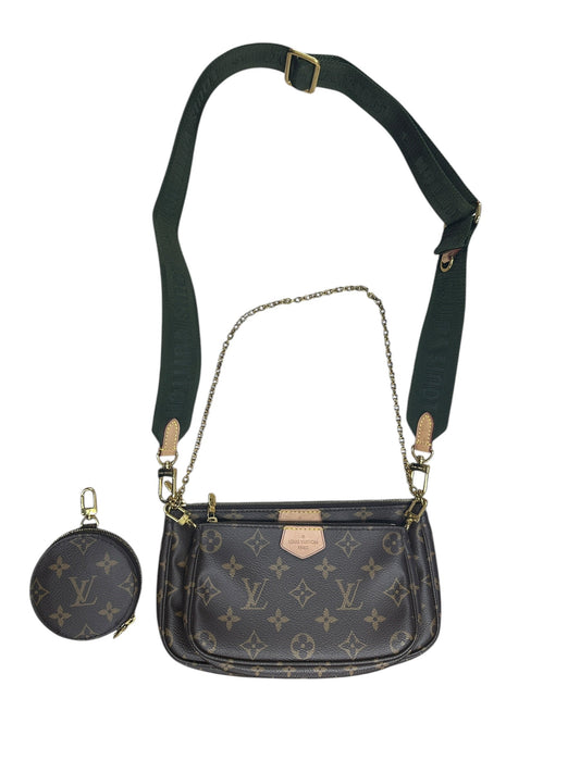 LOUIS VUITTON Monogram Multi Pochette Accessoires Crossbody Bag Brown Khaki Gold Hardware | Authentic Pre-Owned Luxury