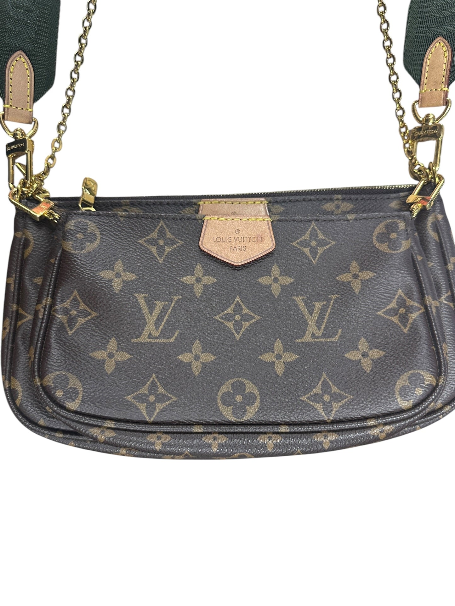 LOUIS VUITTON Monogram Multi Pochette Accessoires Crossbody Bag Brown Khaki Gold Hardware | Authentic Pre-Owned Luxury
