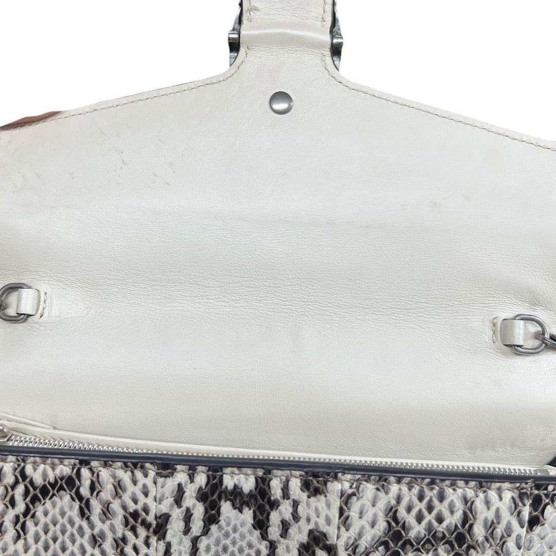 GUCCI Python Print Leather Dionysus Chain Wallet Crossbody Natural Silver Hardware | Authentic Pre-Owned Luxury