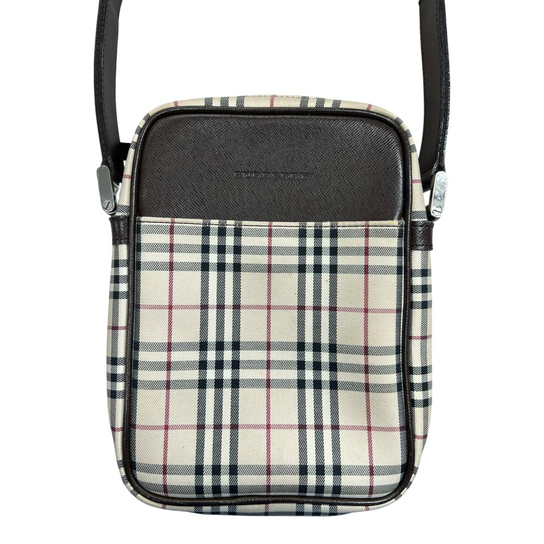 BURBERRY Nova Check Crossbody Bag Beige Silver Hardware | Authentic Pre-Owned Luxury