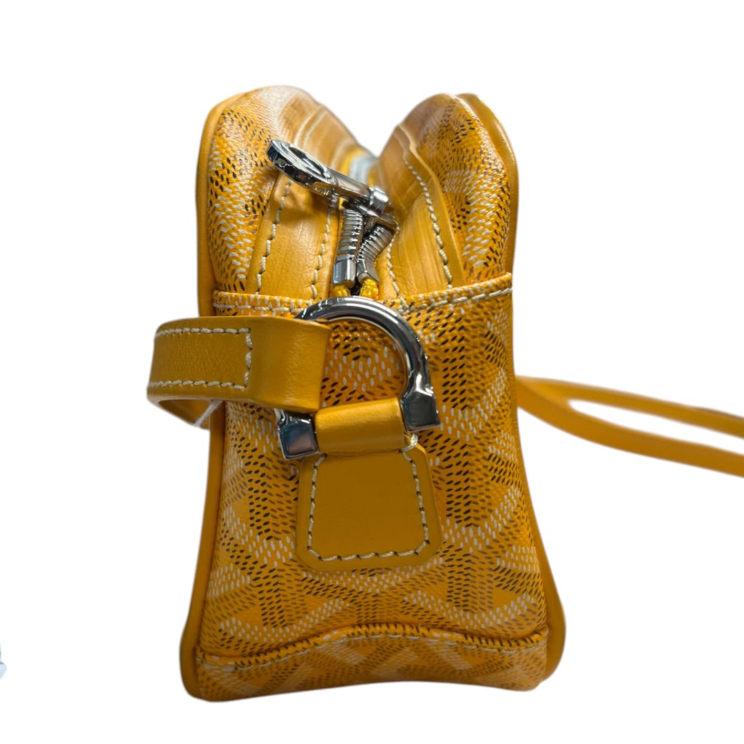 GOYARD Goyardine Cap Vert PM Crossbody Yellow Silver Hardware | Authentic Pre-Owned Luxury