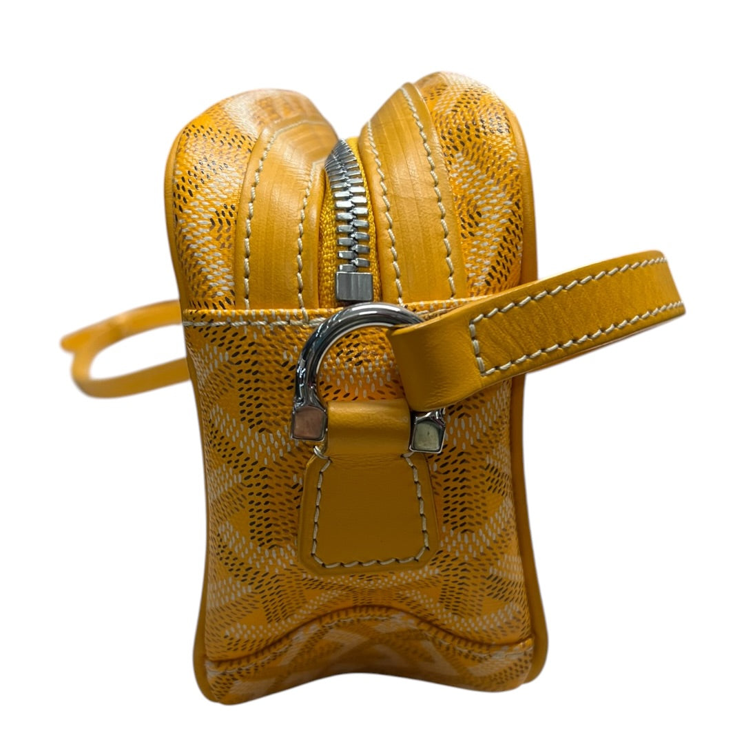 GOYARD Goyardine Cap Vert PM Crossbody Yellow Silver Hardware | Authentic Pre-Owned Luxury