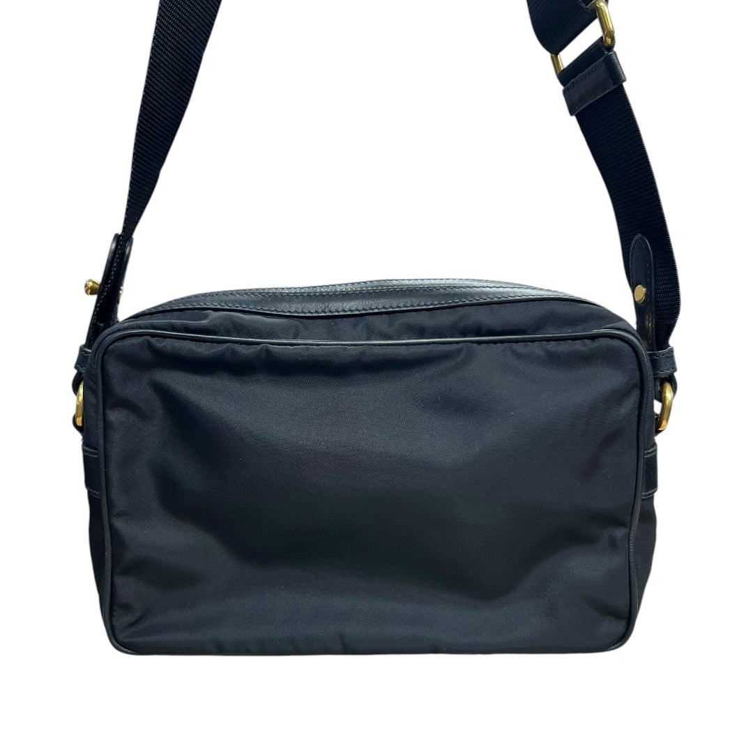 PRADA Tessuto Nylon Camera Shoulder Bag Black Gold Hardware | Authentic Pre-Owned Luxury