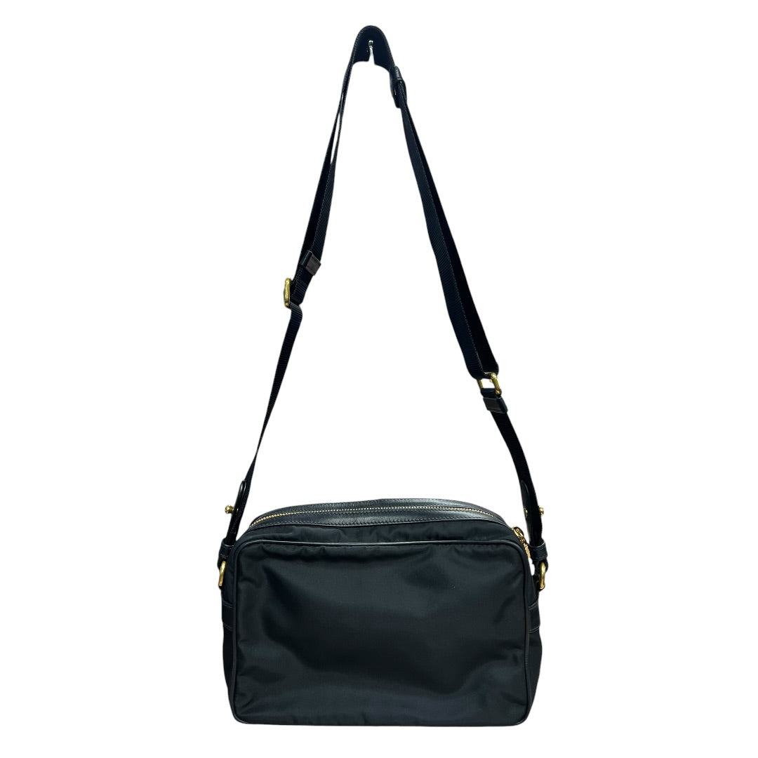 PRADA Tessuto Nylon Camera Shoulder Bag Black Gold Hardware | Authentic Pre-Owned Luxury