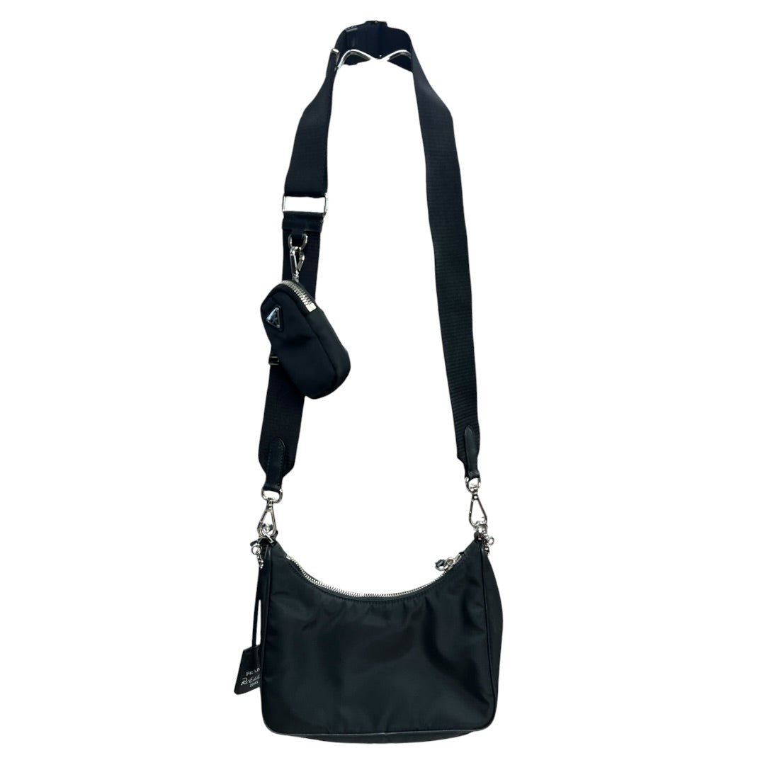 PRADA Re-Nylon Re-Edition 2005 Shoulder Bag Black Silver Hardware | Authentic Pre-Owned Luxury