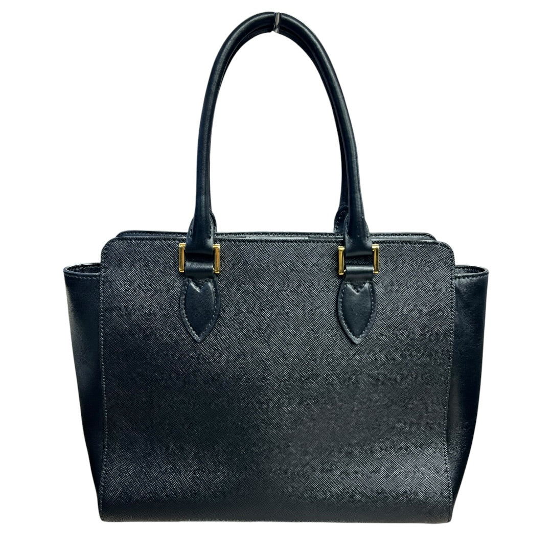 PRADA Saffiano Leather Tote Handbag Black Gold Hardware | Authentic Pre-Owned Luxury
