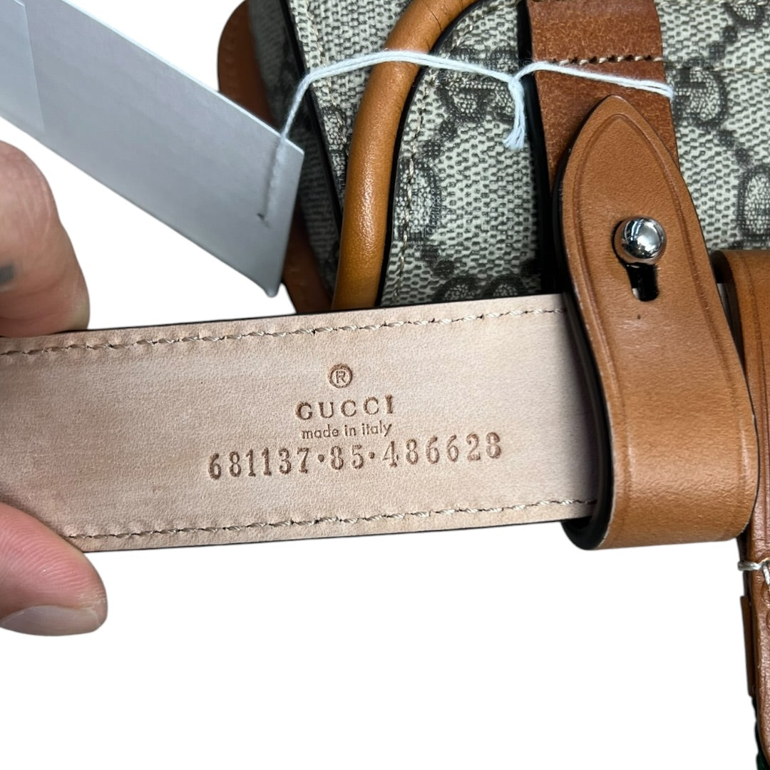 GUCCI GG Supreme Bamboo 1947 Mini Crossbody Beige Bamboo Hardware | Authentic Pre-Owned Luxury