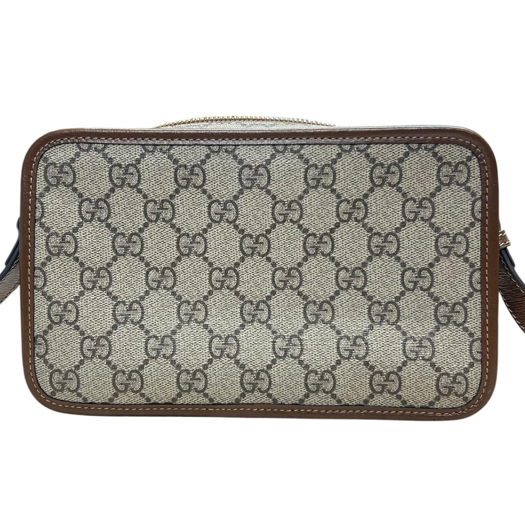 GUCCI GG Supreme Interlocking G Mini Shoulder Bag Beige Gold Hardware | Authentic Pre-Owned Luxury