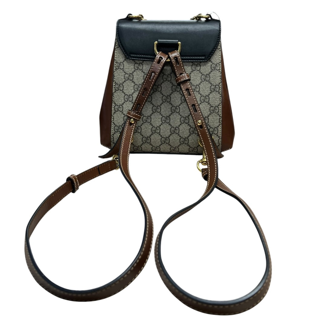 GUCCI GG Supreme Padlock Small Shoulder Bag Beige Brown Gold Hardware | Authentic Pre-Owned Luxury