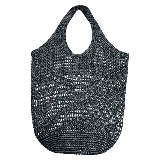 PRADA Crochet Raffia Tote Bag Black | Authentic Pre-Owned Luxury