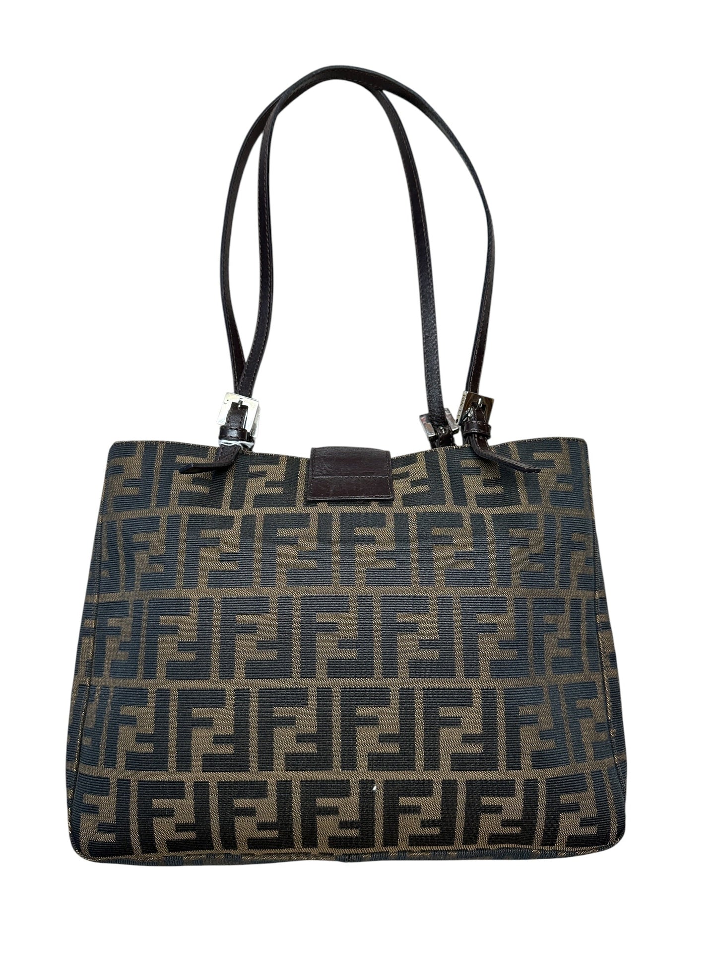 FENDI Zucca Canvas Mamma Baguette Tote Bag Brown | Authentic Pre-Owned Luxury