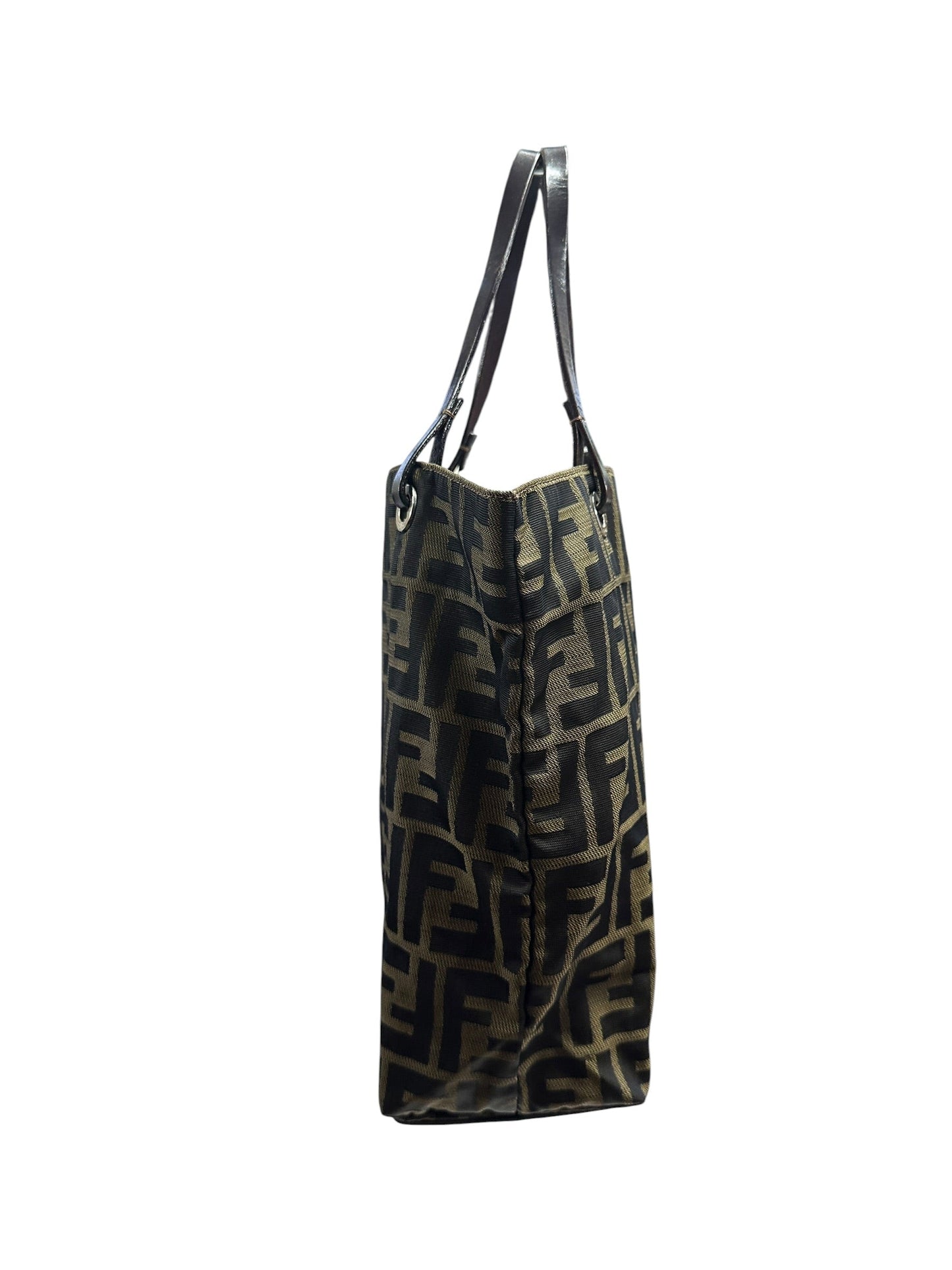 FENDI Zucca Canvas Shopper Tote Bag Brown | Authentic Pre-Owned Luxury