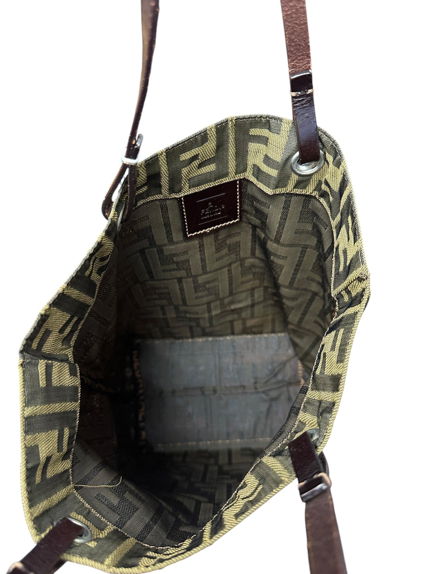 FENDI Zucca Canvas Shopper Tote Bag Brown | Authentic Pre-Owned Luxury