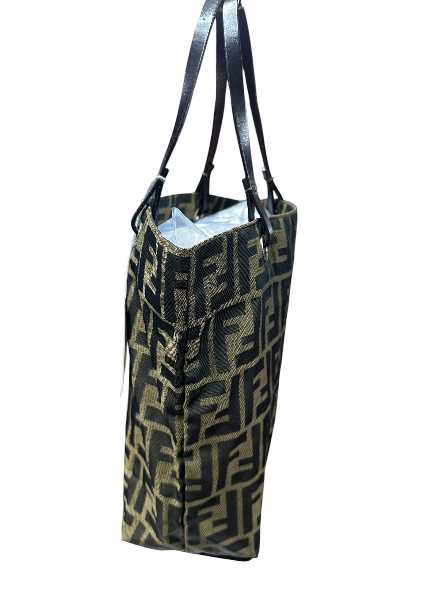 FENDI Zucca Canvas Shopper Tote Bag Brown | Authentic Pre-Owned Luxury