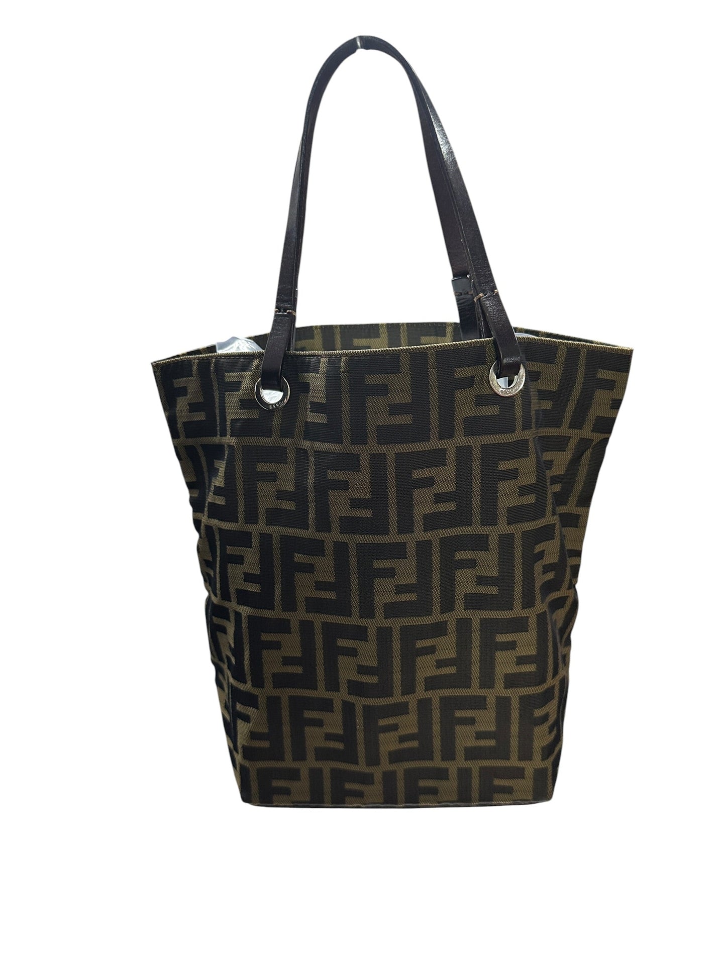 FENDI Zucca Canvas Shopper Tote Bag Brown | Authentic Pre-Owned Luxury
