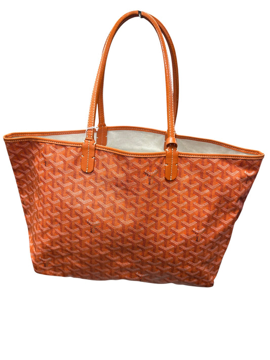 GOYARD Goyardine Saint Louis PM Tote Bag with Pouch Orange | Authentic Pre-Owned Luxury