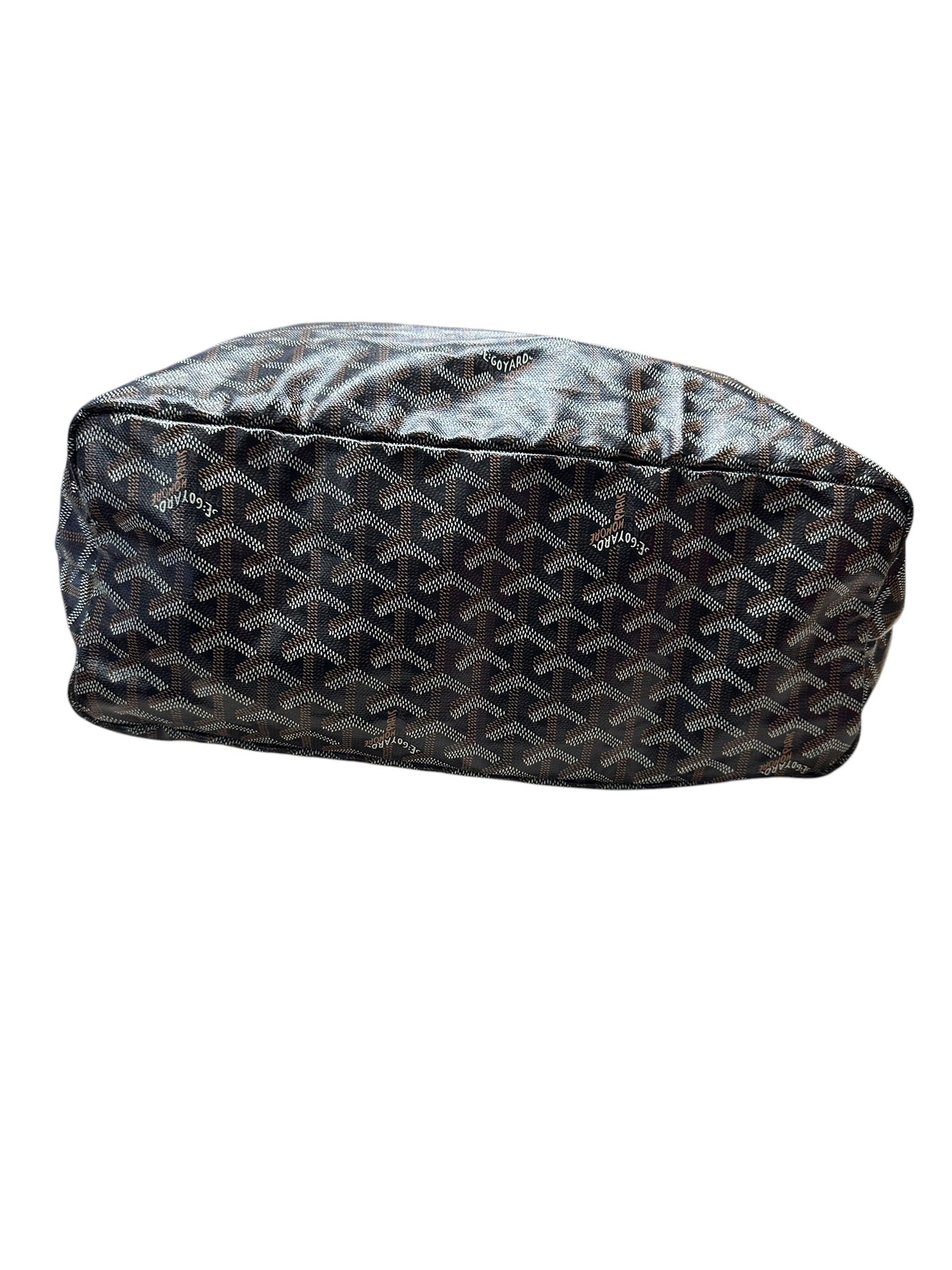 GOYARD Goyardine Saint Louis PM Custom Painted Tote Bag Black | Authentic Pre-Owned Luxury