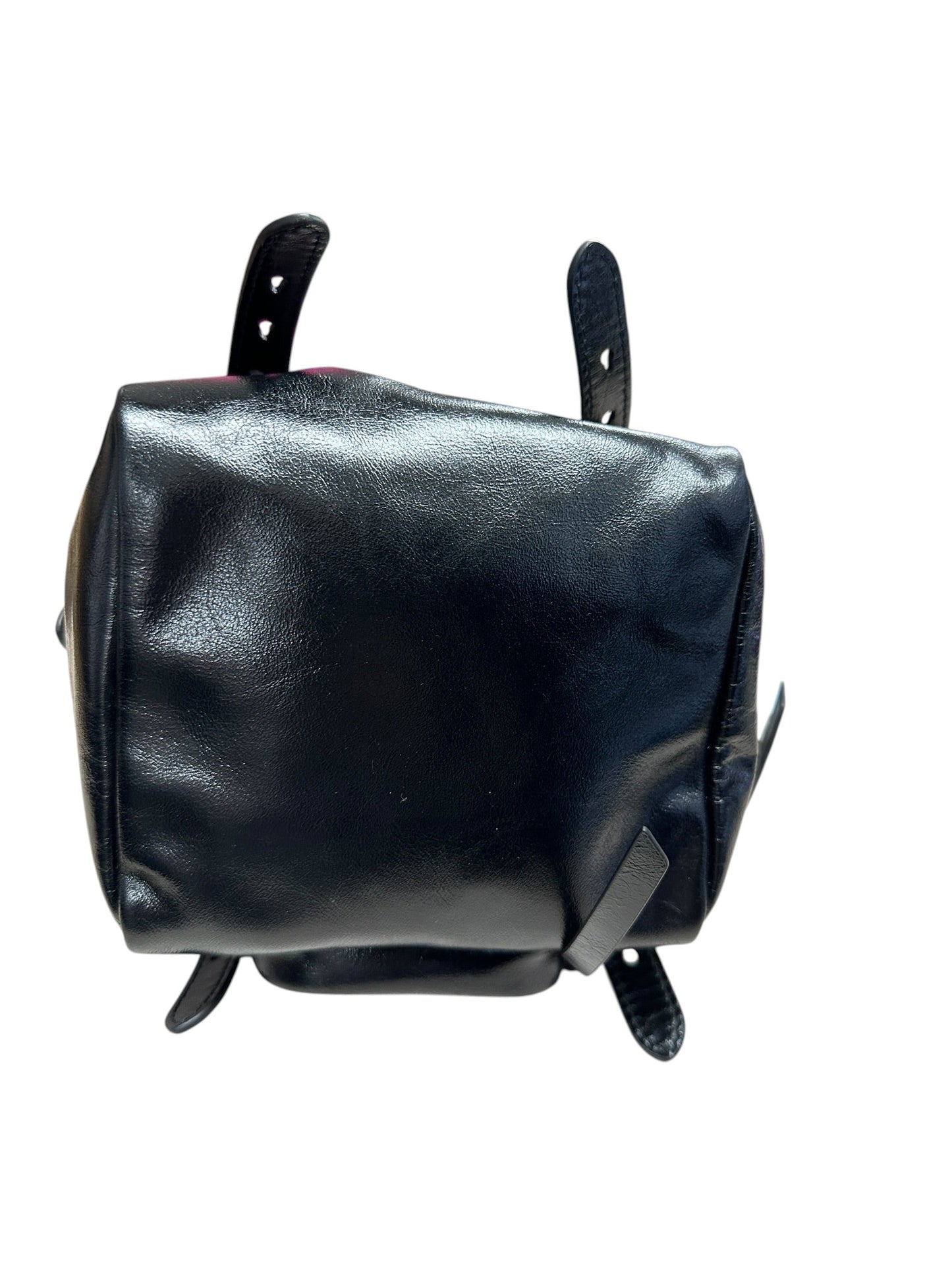 PRADA Glace Calfskin Multi Pocket Shoulder Bag Black Gold Hardware | Authentic Pre-Owned Luxury