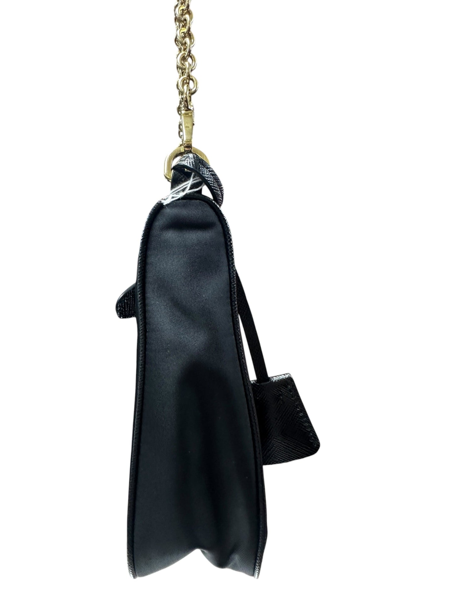 PRADA Re-Edition 2005 Nylon Chain Shoulder Bag Black Gold Hardware | Authentic Pre-Owned Luxury