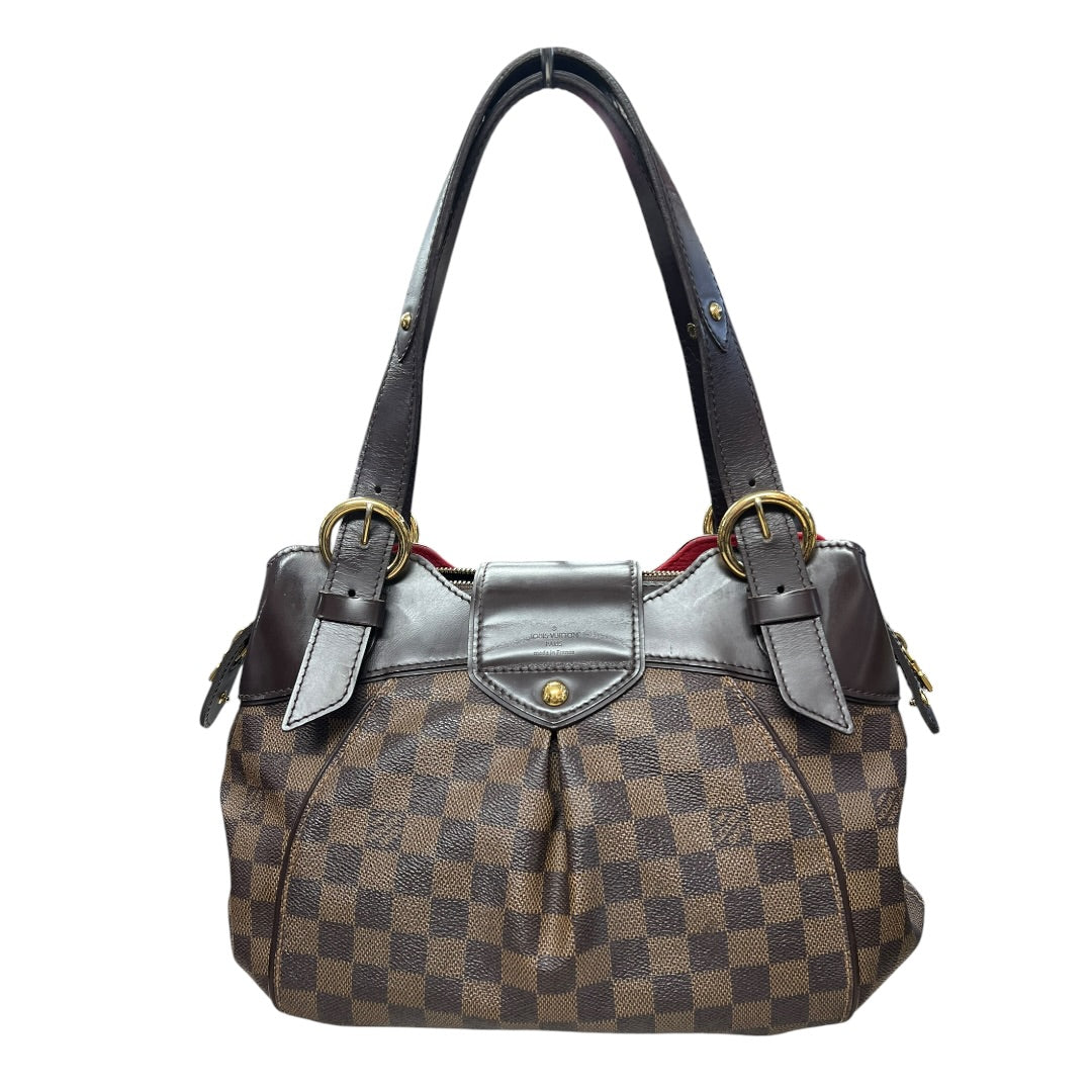 LOUIS VUITTON Damier Ebene Sistina PM Shoulder Bag Brown Gold Hardware | Authentic Pre-Owned Luxury