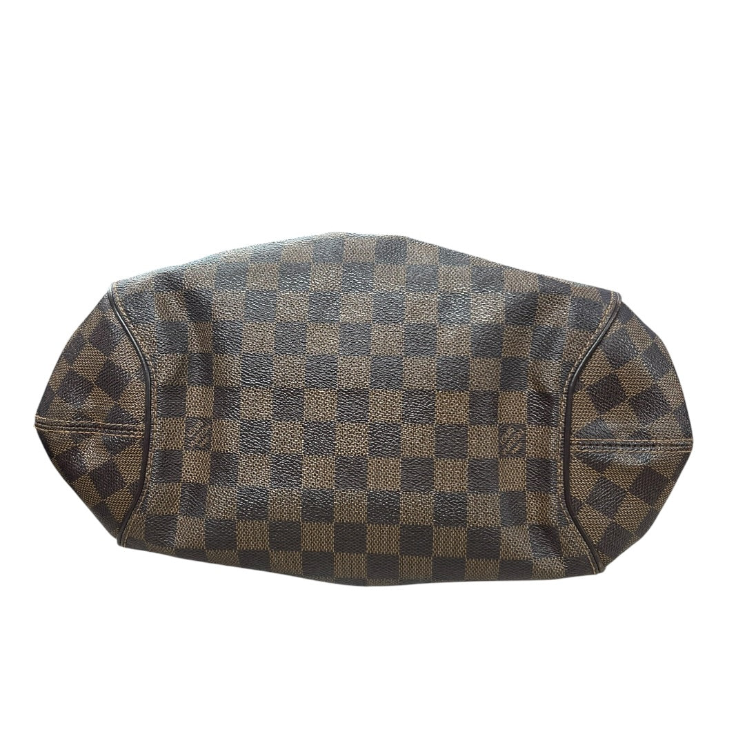 LOUIS VUITTON Damier Ebene Sistina PM Shoulder Bag Brown Gold Hardware | Authentic Pre-Owned Luxury