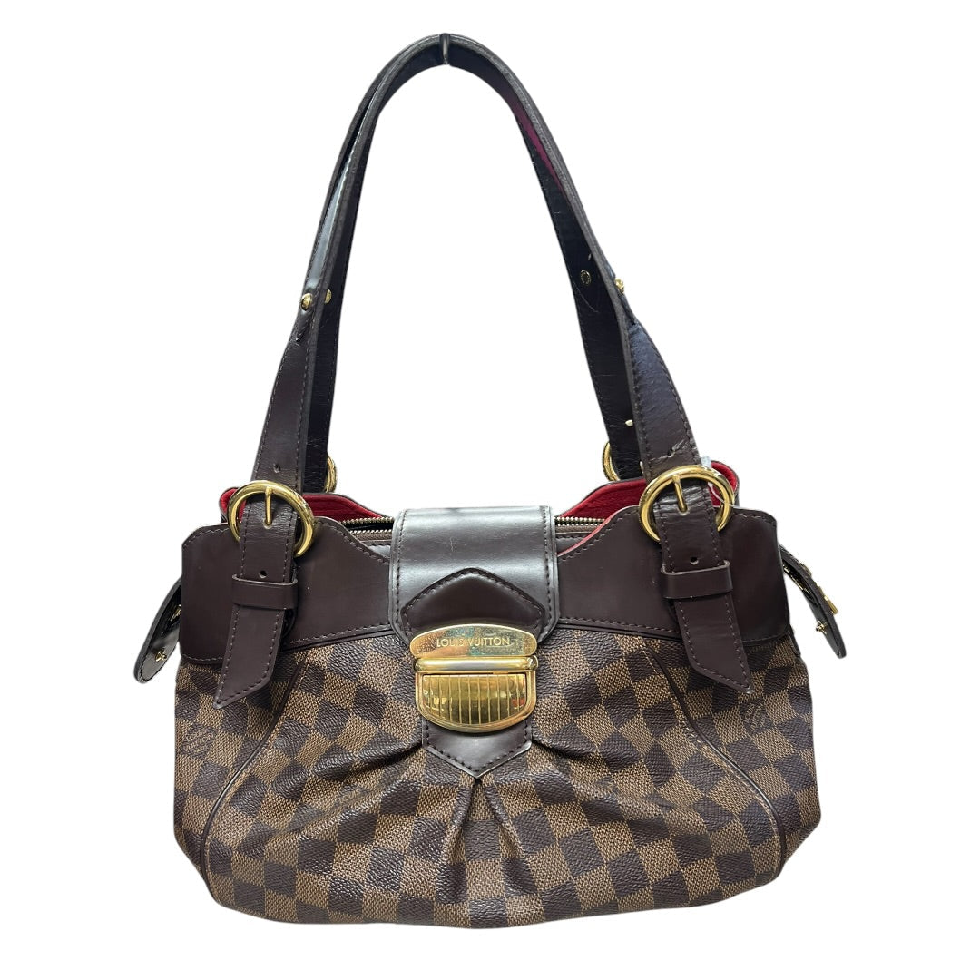 LOUIS VUITTON Damier Ebene Sistina PM Shoulder Bag Brown Gold Hardware | Authentic Pre-Owned Luxury
