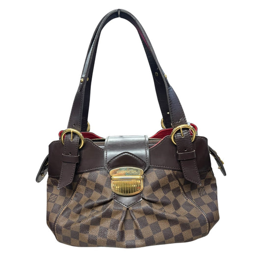 LOUIS VUITTON Damier Ebene Sistina PM Shoulder Bag Brown Gold Hardware | Authentic Pre-Owned Luxury