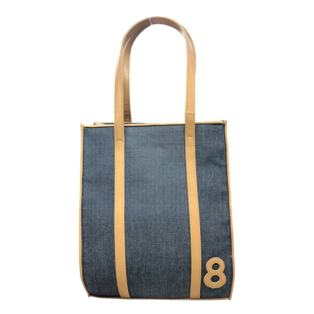 Christian Dior Denim Tote Handbag Blue Tan Leather Trim | Authentic Pre-Owned Luxury