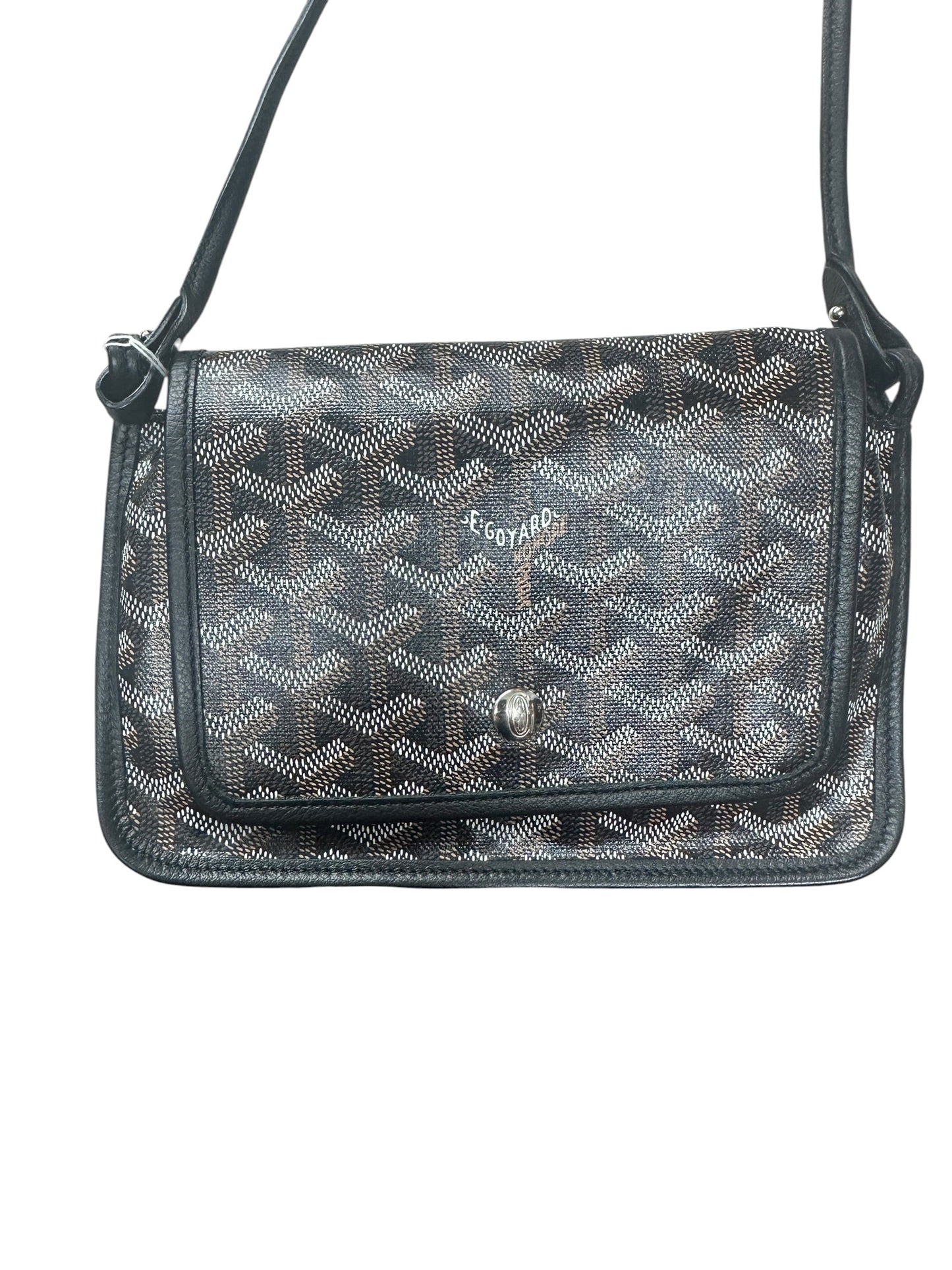 GOYARD Goyardine Plumet Crossbody Bag Black Silver Hardware | Authentic Pre-Owned Luxury