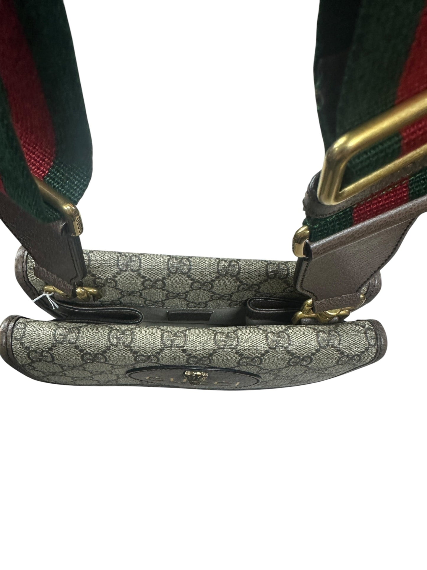 GUCCI GG Supreme Neo Vintage Messenger Bag Beige Ebony Gold Hardware | Authentic Pre-Owned Luxury
