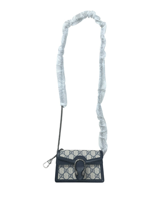 GUCCI GG Supreme Dionysus Super Mini Bag Beige Blue Silver Hardware | Authentic Pre-Owned Luxury
