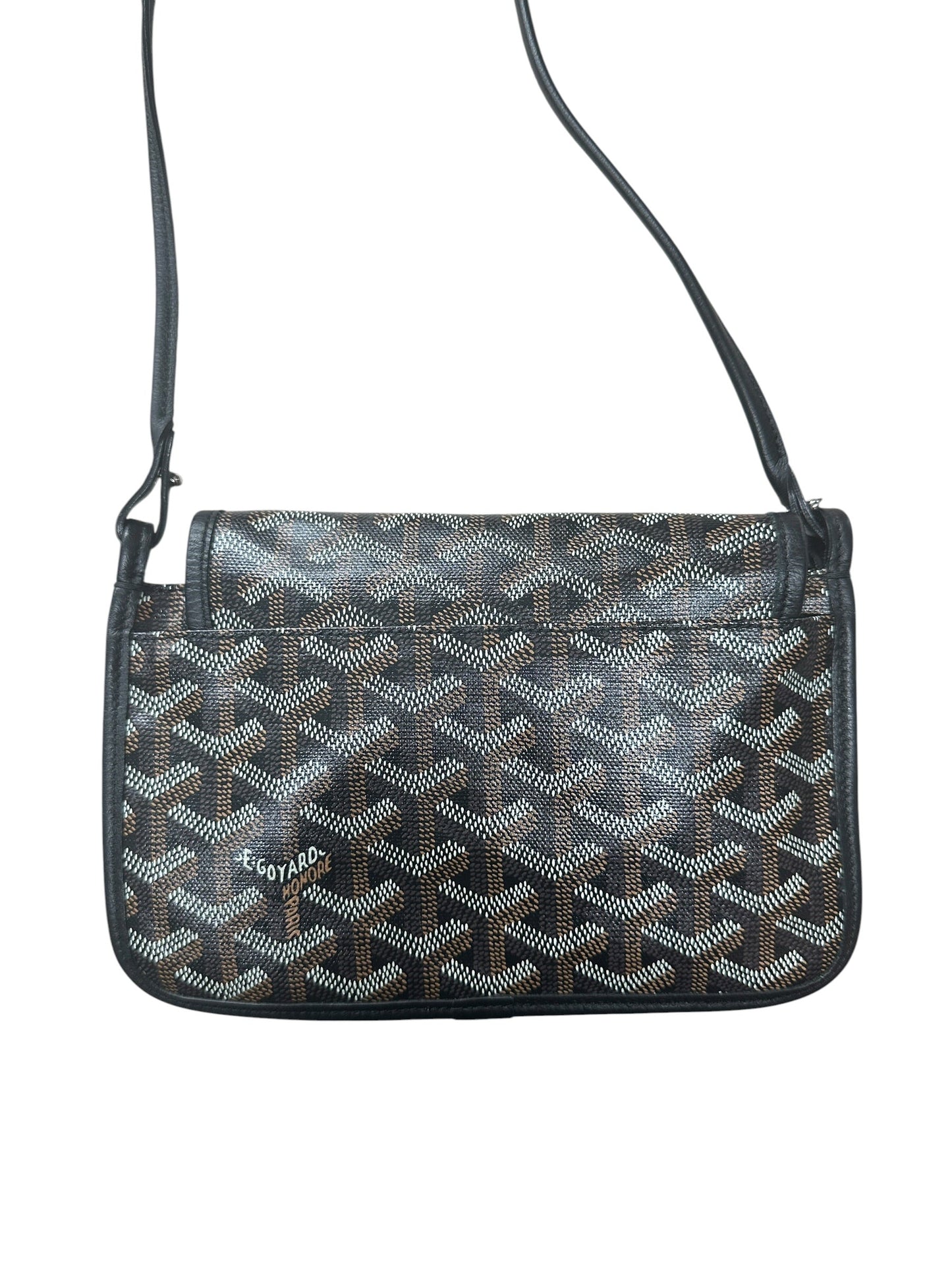 GOYARD Goyardine Plumet Crossbody Bag Black Silver Hardware | Authentic Pre-Owned Luxury