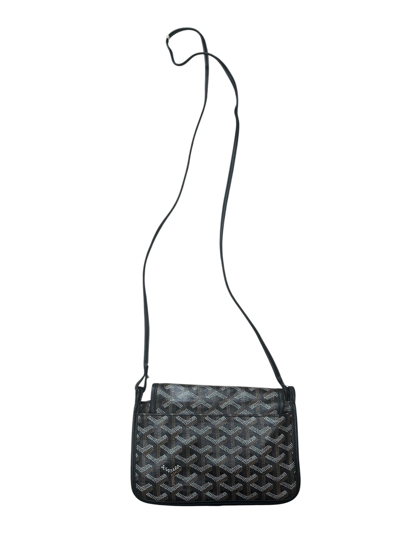 GOYARD Goyardine Plumet Crossbody Bag Black Silver Hardware | Authentic Pre-Owned Luxury