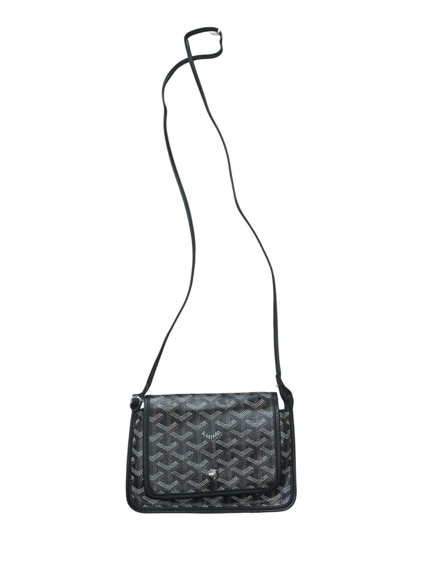 GOYARD Goyardine Plumet Crossbody Bag Black Silver Hardware | Authentic Pre-Owned Luxury