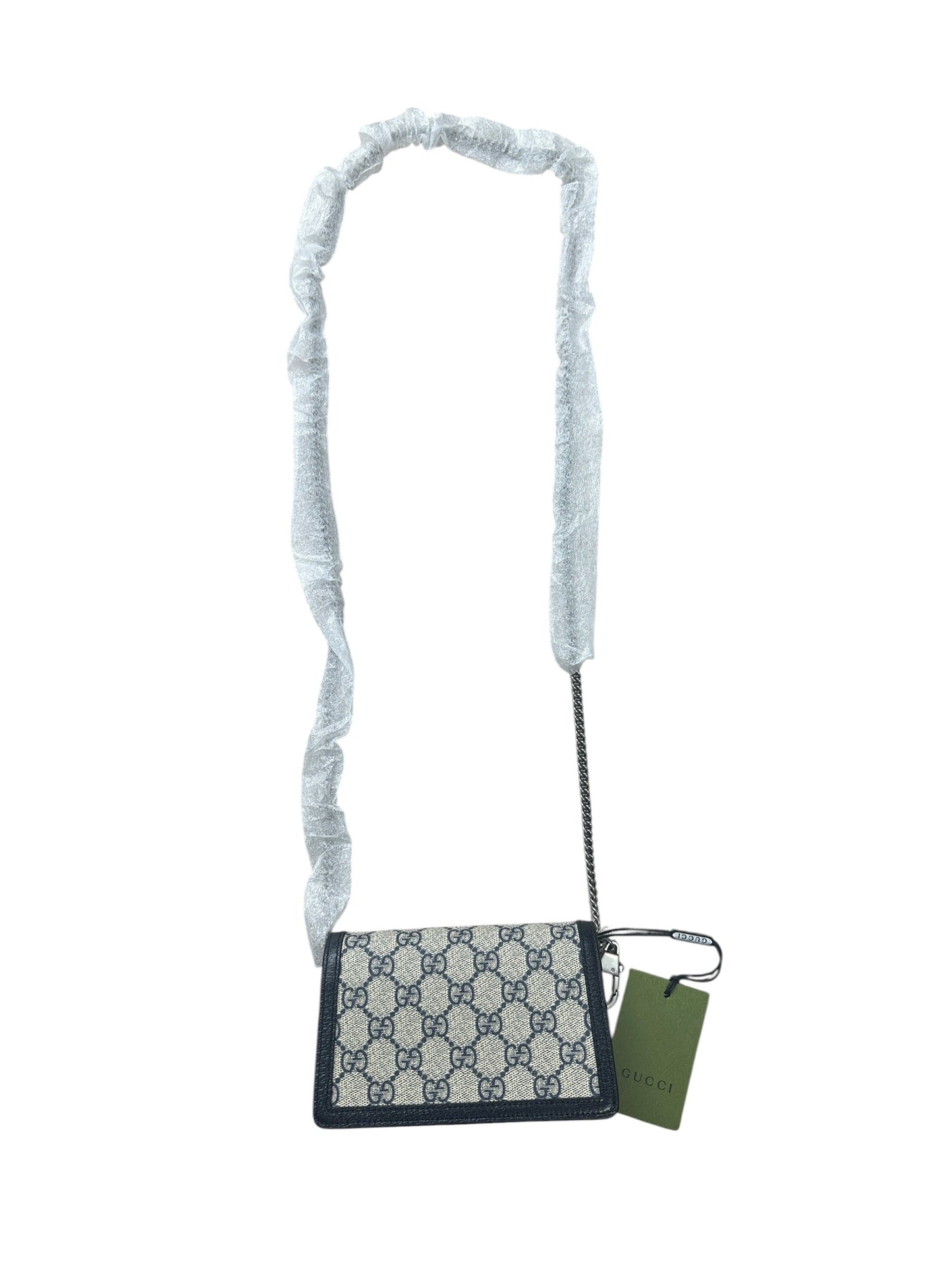 GUCCI GG Supreme Dionysus Super Mini Bag Beige Blue Silver Hardware | Authentic Pre-Owned Luxury