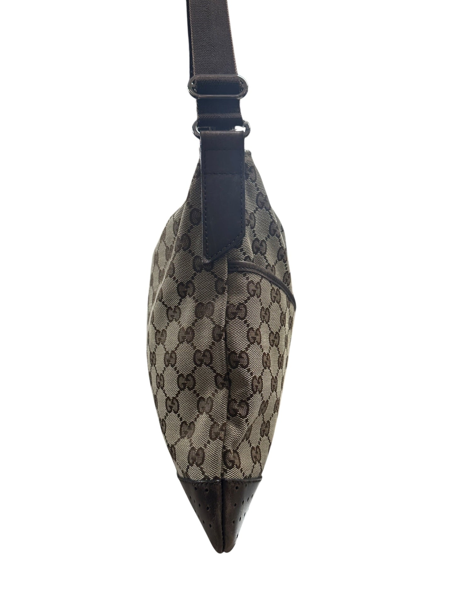 GUCCI GG Canvas Shoulder Bag Brown Silver Hardware | Authentic Pre-Owned Luxury